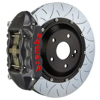 Original Brembo 15-18 M3 (CC Brake Eqpt) Rr GTS BBK 4Pis Cast 380x28 2pc Rotor Slotted Type3-Black HA - 2P3.9060AS