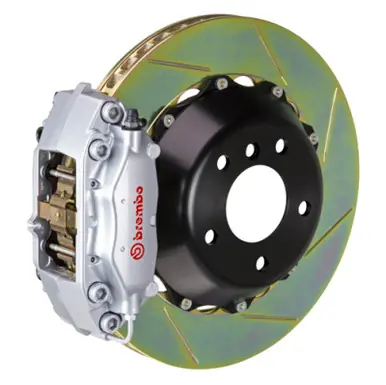 Brembo 78-79 930/80-89 930 Rear GT BBK 4 Piston Cast 2pc 345x28 2pc Rotor Slotted Type-1-Silver - 2C2.8030A3 Fan Favorite