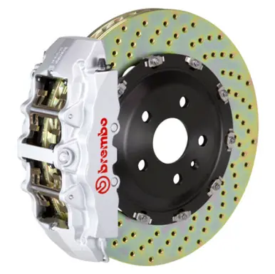 Place Order Brembo 96-05 550/575 (Excl. GTC) Front GT BBK 6 Piston Cast 380x34 2pc Rotor Drilled-Silver - 1N1.9012A3