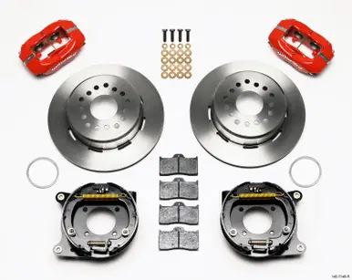 Final Sale Wilwood Forged Dynalite P/S Park Brake Kit Red 93-97 Camaro/Firebird - 140-7148-R