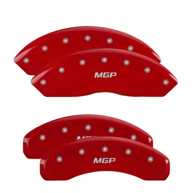 MGP 4 Caliper Covers Engraved Front & Rear MGP Red finish silver ch - 23202SMGPRD Get Yours