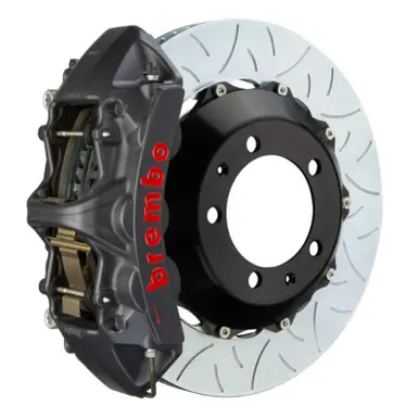 Bargain Brembo 14-18 A45 AMG Front GTS BBK 6 Piston Cast 380x34 2pc Rotor Slotted Type3-Black HA - 1N3.9074AS