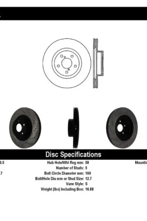 Must Have StopTech Drilled Sport Brake Rotor